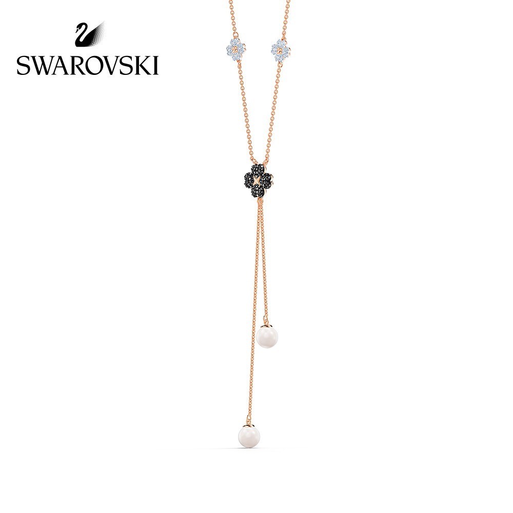 [Sản phẩm mới] Swarovski LATISHA Người đàn ông hoa thanh lịch, Dây chuyền nữ hình chữ Y tươi mát và lãng mạn