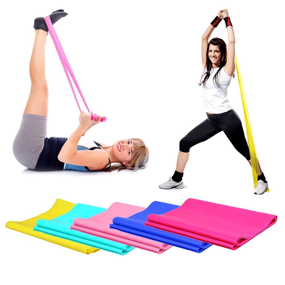 Dây kháng lực tập gym, yoga ngũ sắc 1,5 Mét AK28 RẺ HOTHIT