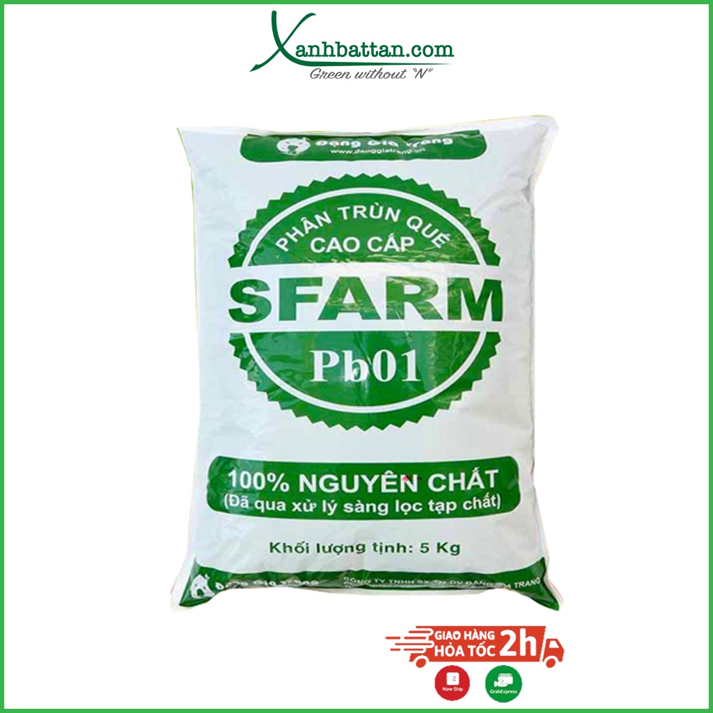 Phân Trùn Quế Hữu Cơ Sfarm, Dùng Để Trồng Rau Sạch Và Hoa Kiểng 5 Kg