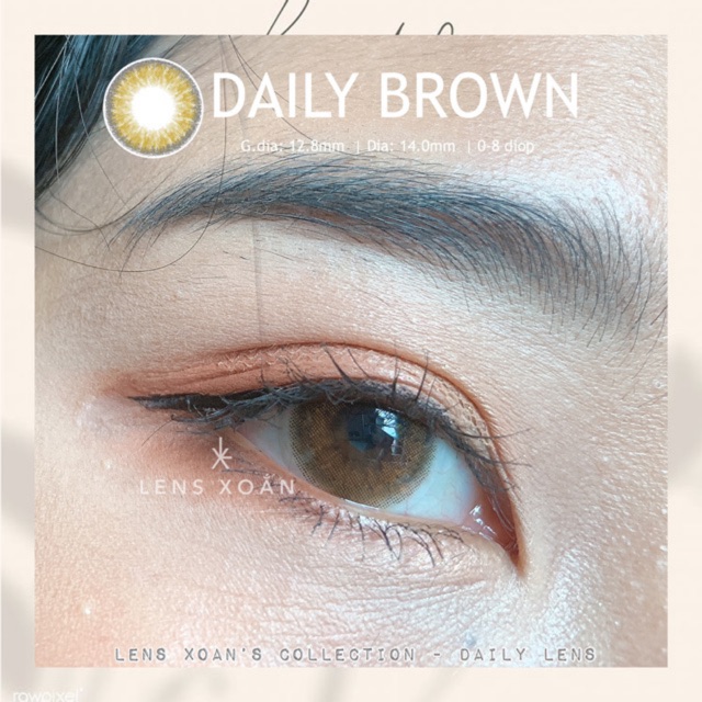 KÍNH ÁP TRÒNG DAILY BROWN ( NÂU MẬT ONG TỰ NHIÊN)