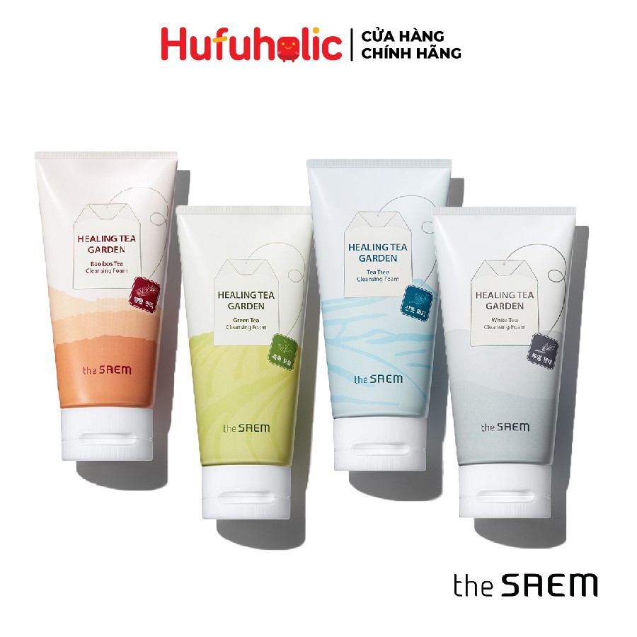 THE SAEM - Sữa rửa mặt tạo bọt chiết xuất trà Healing Tea Garden Grean Tea, Tea Tree Cleansing Foam SAEM06