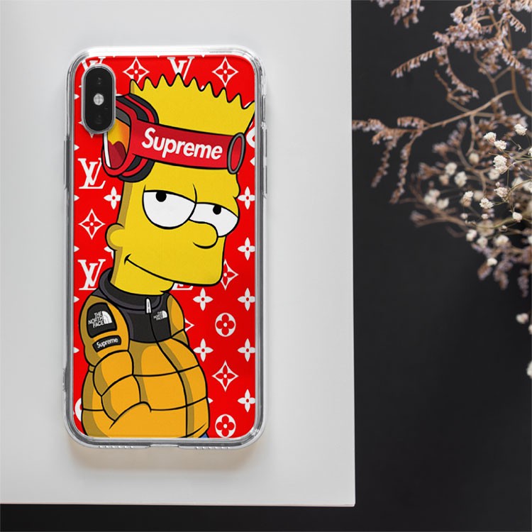 Ốp iphone xịn XSPORTCASE Supreme Simpson đeo kính Iphone 7 - Iphone 12 pro max SUPPOD00195