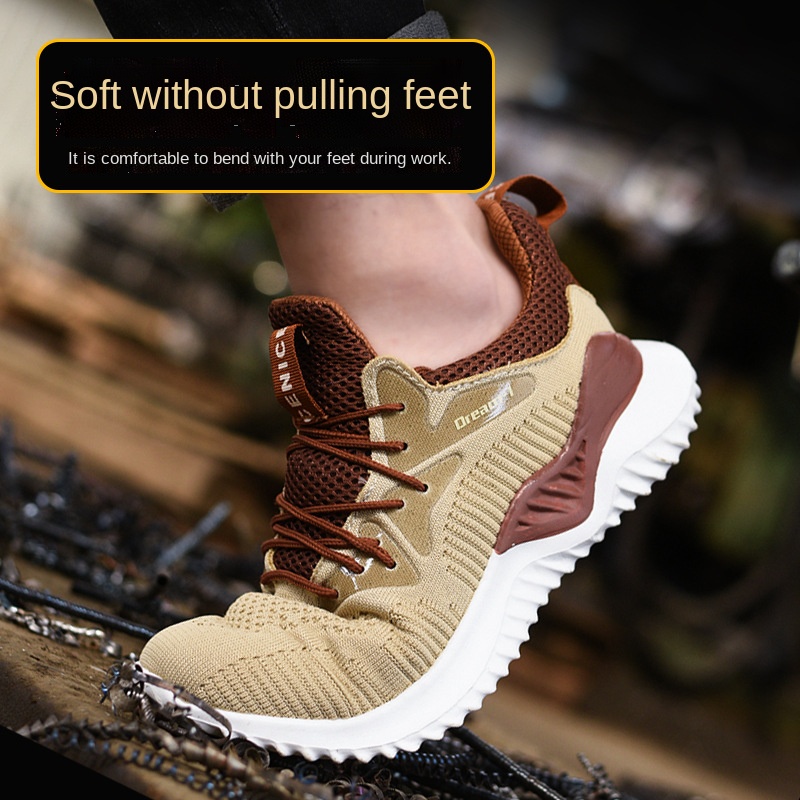 Giày bảo hộ lao động mũi thép siêu nhẹ khử mùi thoáng khí khử mùi chống mòn