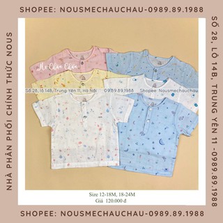 Bộ Cộc Xô Trắng Dứa Xanh (Size Từ 12-18M Đến 18-24M) NOUS