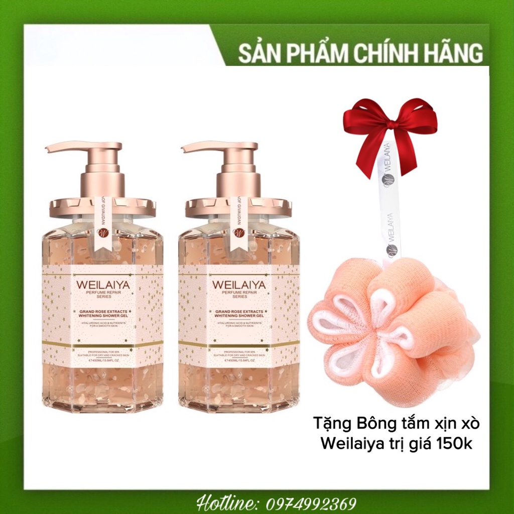 [CHÍNH HÃNG] SỮA TẮM TRẮNG DA CÁNH HOA HỒNG DAMASK WEILAIYA