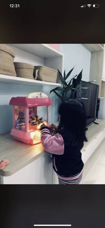 Máy gắp thú pin size to có gấu bông kèm - tặng kèm pin