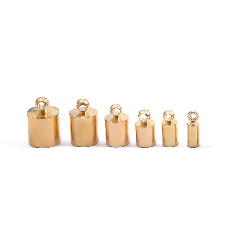 BEADIA Set 50 Nắp Da Bọc Đầu Dây Tua Rua Làm Trang Sức Thủ Công 3 4 5 6 7 8 9 10mm