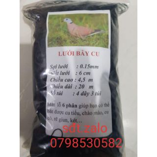 20m Lưới 6 Phân Bẫy Chim cu tiểu, chào mào, cu cò, rẽ giun, két