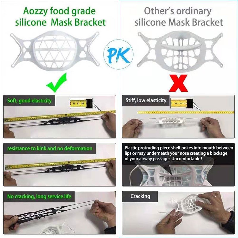 [Hàng mới về] Giá đỡ khẩu trang 3D bằng silicon mềm thoải mái tiện lợi