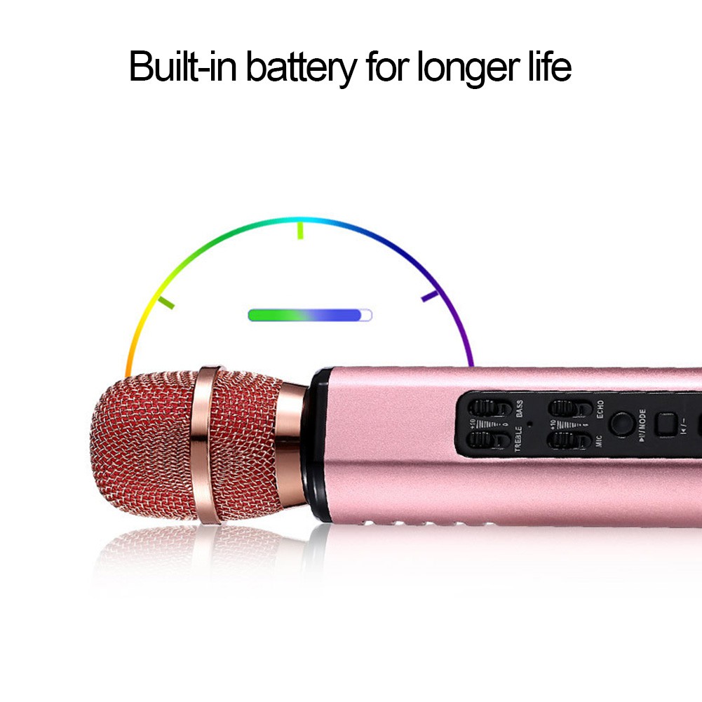 K6 Bộ ngưng tụ Bluetooth không dây cầm tay Micrô Karaoke Loa mic hát nói