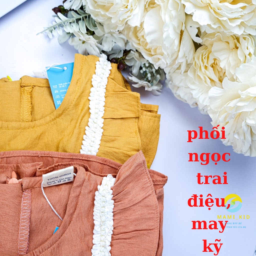 váy xinh cho bé gái 1-5 tuổi, vải linen siêu đẹp, Hàng Quảng Châu cao cấp,Mamikid