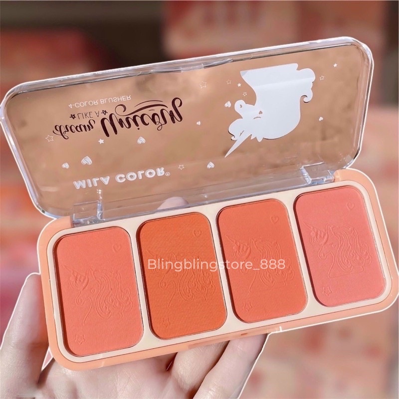 Bảng Phấn Má Phấn Mắt 4 Ô Trang Điểm Makeup Cá Nhân Unicorn - Mila Color | BigBuy360 - bigbuy360.vn