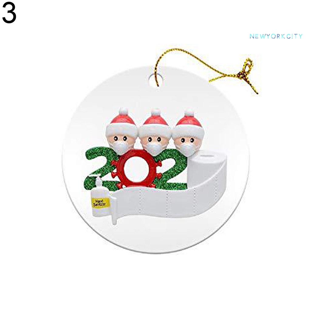 Phụ Kiện Treo Trang Trí Giáng Sinh Hình Ông Già Noel Và Số Bằng Gỗ