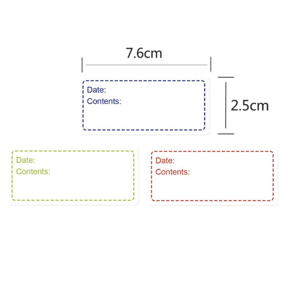 Giấy note đồ ăn thực phẩm tủ lạnh, ghi chú đồ dùng, tên đồ ăn, ngày hết hạn cuộn 125 miếng