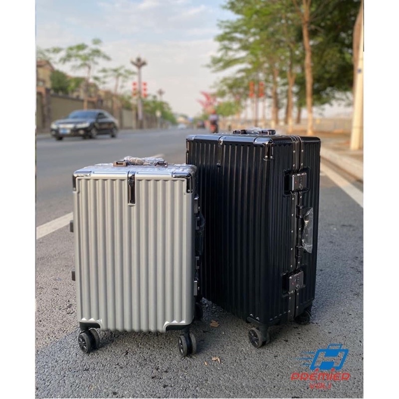 Vali khung nhôm cao cấp Travel King 801 24 inch màu đen