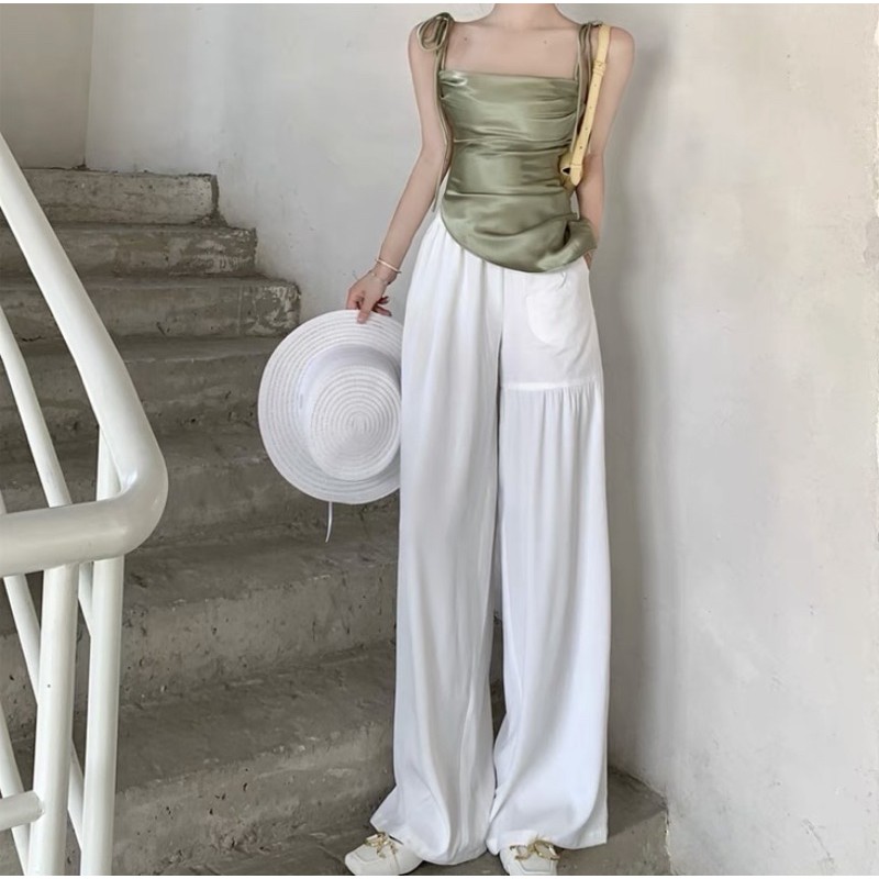 ÁO LỤA HAI DÂY VẠT CHÉO