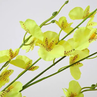 Nhánh Hoa Lan Vũ Nữ, hoa lụa giả hàng nhập cao cấp (Dài 115cm, 7 nhánh)