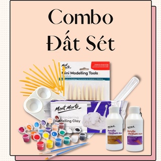 [RENA] Combo Đất sét tự khô Montmarte và dụng cụ tạo hình chính hãng làm đồ handmade, trang sức, móc khóa