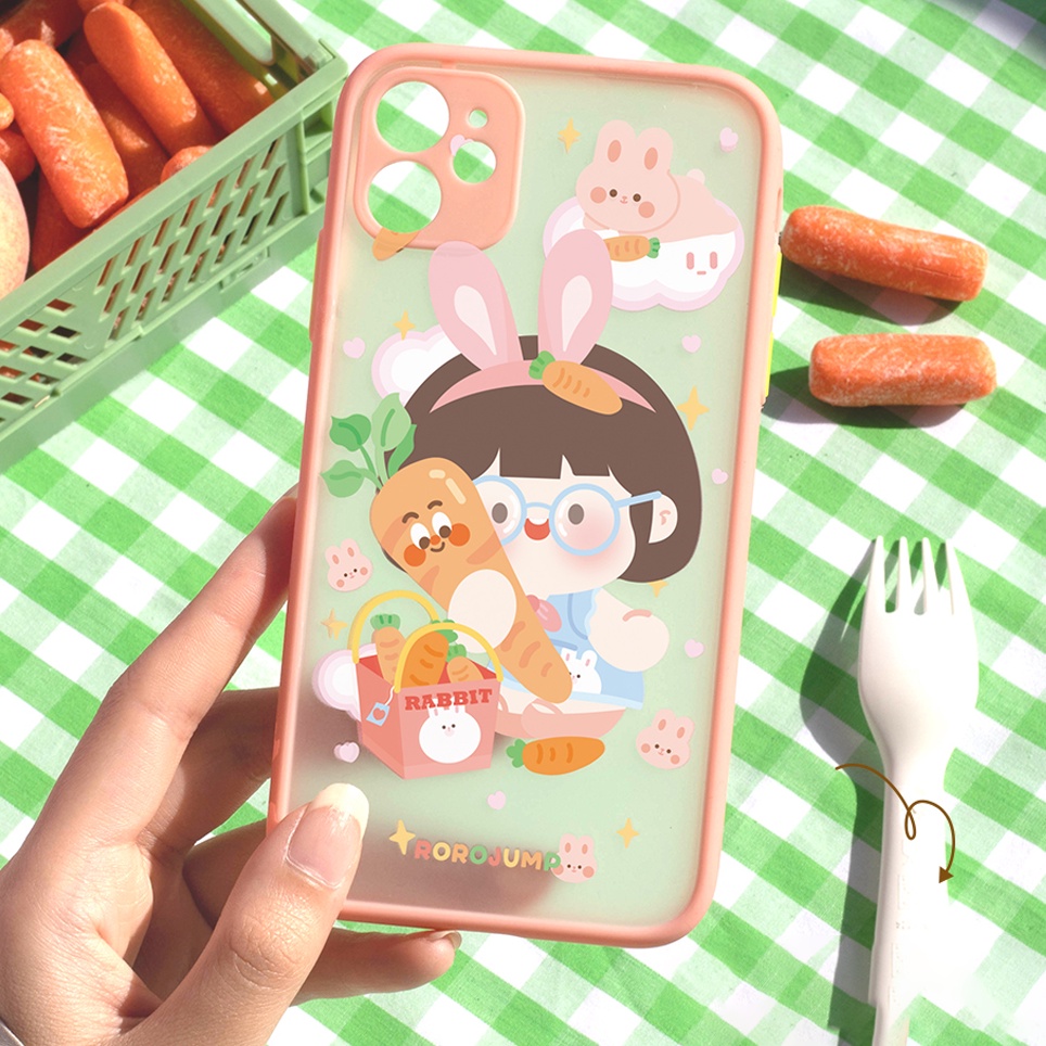 ốp iphone girl and carrot dễ thương ốp lưng iphone 6 7 8 x 11 12promax 12mini plus xsmax 11pro 11promax