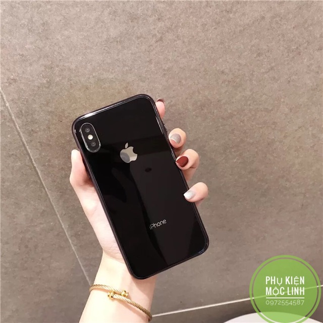 ỐP LƯNG KÍNH VIỀN DẺO CÙNG MÀU Iphone 11 Pro Max xs max X XS xr 8plus 7plus  8 7 6splus 6plus 6s 6 | BigBuy360 - bigbuy360.vn