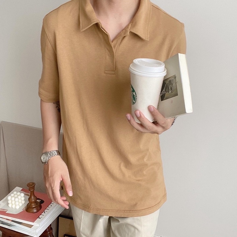 [Mã SRBACK010912 hoàn 20K xu đơn 50K] Áo cotton polo trơn nam BY SANTÉ - chất liệu cotton thoáng mát, thấm hút mồ hôi | BigBuy360 - bigbuy360.vn