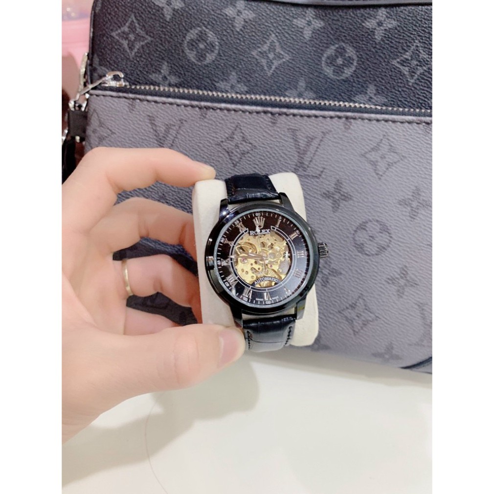 Đông hồ Nam rolex dây da cao cấp, size 40mm, thẻ bảo hành 12 tháng- Rolex MTP-STORE