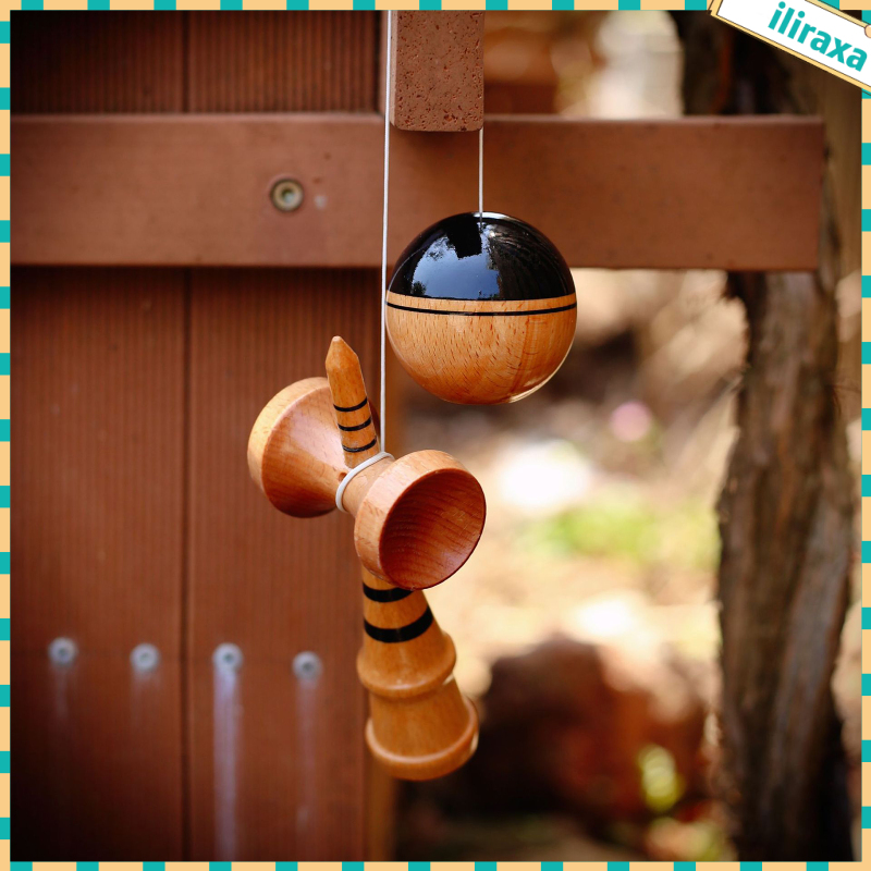 Mô Hình Đồ Chơi Kendama Bằng Gỗ Với Dây Tribute Samurai