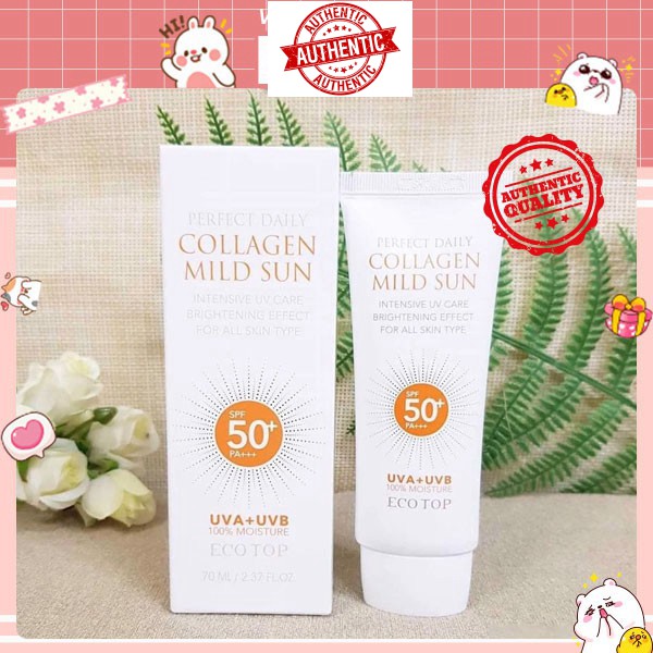 [Mã giảm giá tích lũy] Kem Chống Nắng EcoTop Perfect Daily Collagen Mild Sun