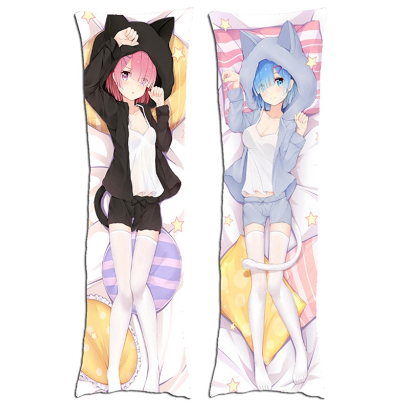 Vỏ Gối In Hình Nhân Vật Rem Ram Dakimakura Dễ Thương