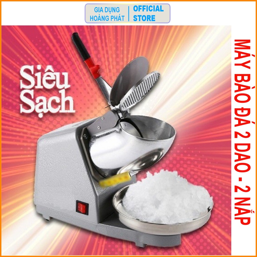 Máy Bào Đá Tuyết 2 Lưỡi Thế Hệ Mới Công suất 300W Xay Nhanh Hơn Mịn Hơn