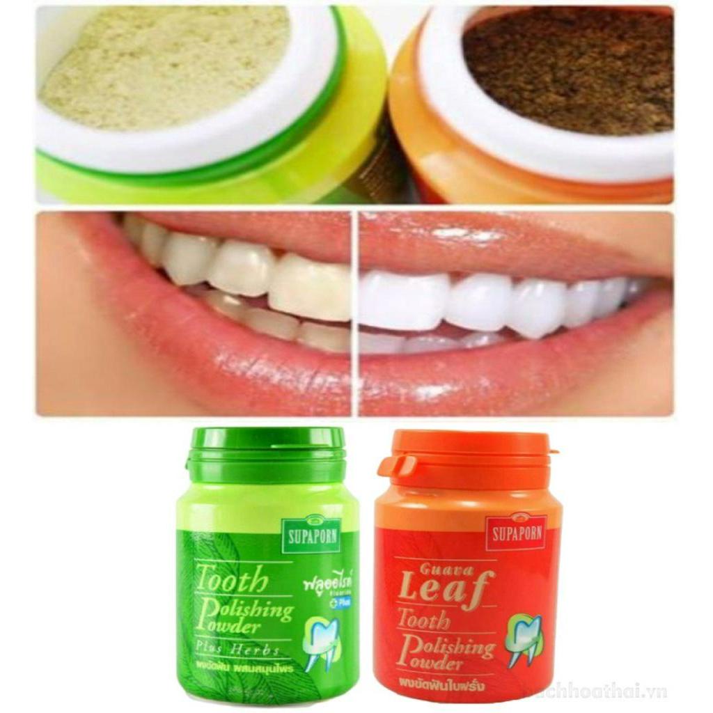 Hũ bột tẩy trắŉg răņg Supaporn Tooth Polishing Powder