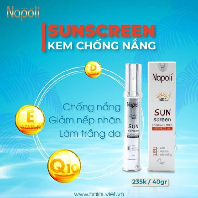 Kem chống nắng napoli chính hãng