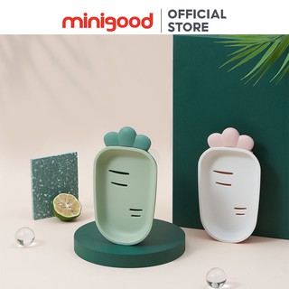 Hộp đựng xà phòng hình cà rốt MINIGOOD Có đáy thoát nước tiện lợi