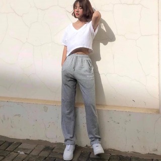 QUẦN ỐNG SUÔNG KIỂU DÁNG QUẦN BAGGY CHẤT LIỆU NỈ DA CÁ QUẦN NỮ SIÊU RẺ