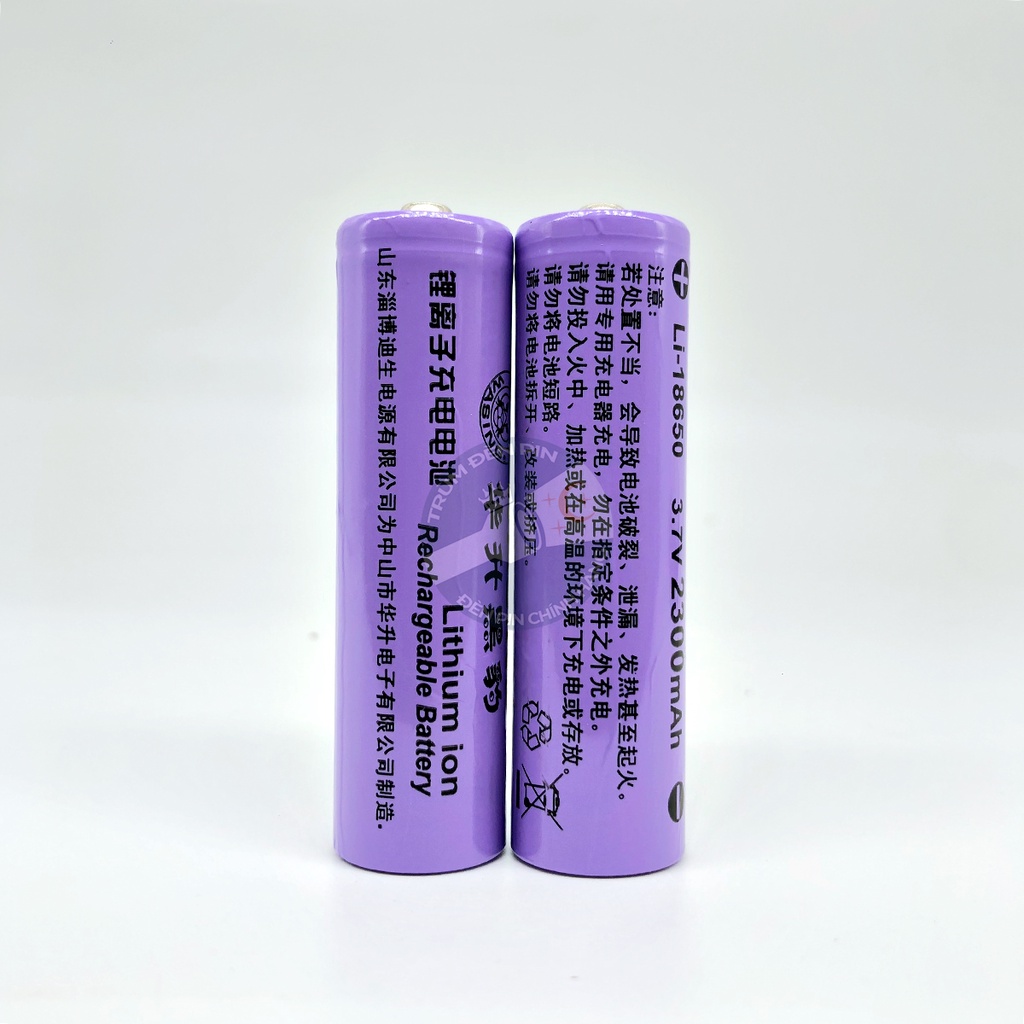 Pin sạc 18650 WASING 2300mAh 3.7v chuẩn xịn dùng cho sạc dự phòng, tông đơ, đèn pin, quạt mini, loa đài