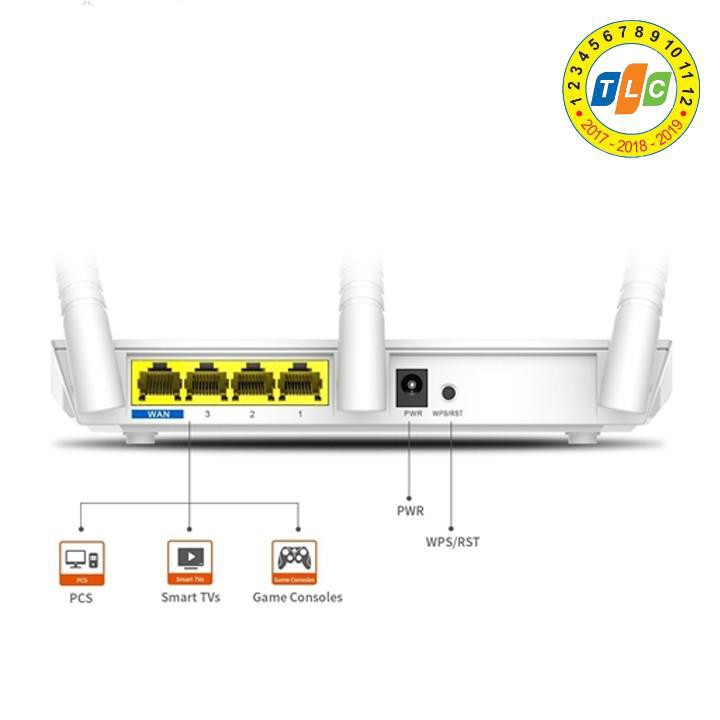 Bộ phát wifi Tenda F3 3 râu cao cấp | Modem wifi chuẩn tốc độ 300Mbps phát sóng xuyên tường | BH 36 tháng