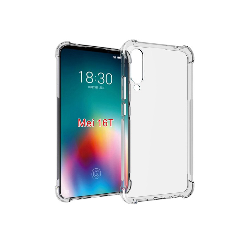 Ốp điện thoại TPU silicon mềm trong suốt chống trượt bảo vệ cho Meizu X8 16T note 8 9