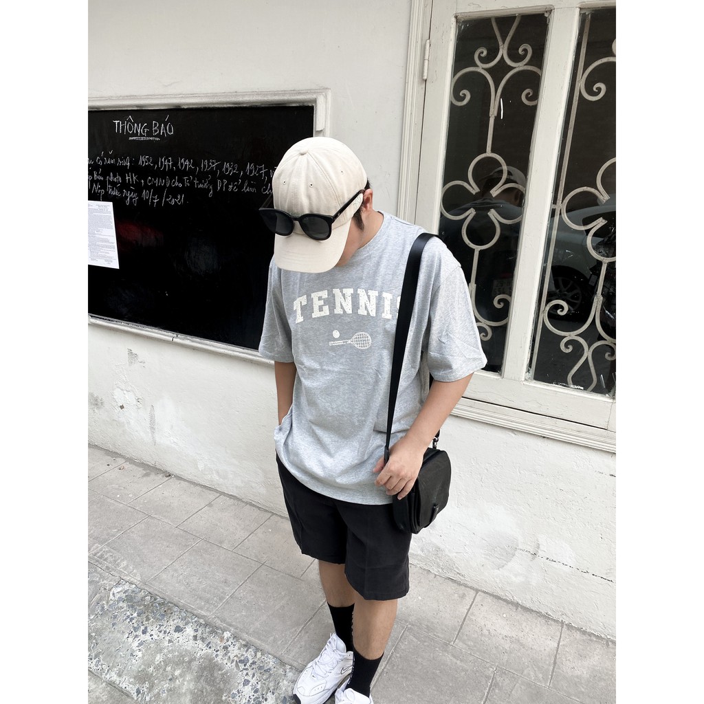 [Ảnh thật] Áo thun TENNIS cotton dáng rộng 136 | BigBuy360 - bigbuy360.vn