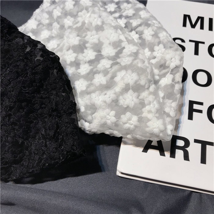 Nón Tai Bèo Phối Ren Hoa Thoáng Khí Phong Cách Nhật Bản