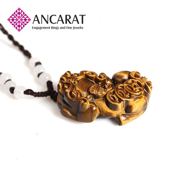 ANCARAT - Mặt dây Tỳ Hưu đá Mắt Hổ phong thủy - MD14