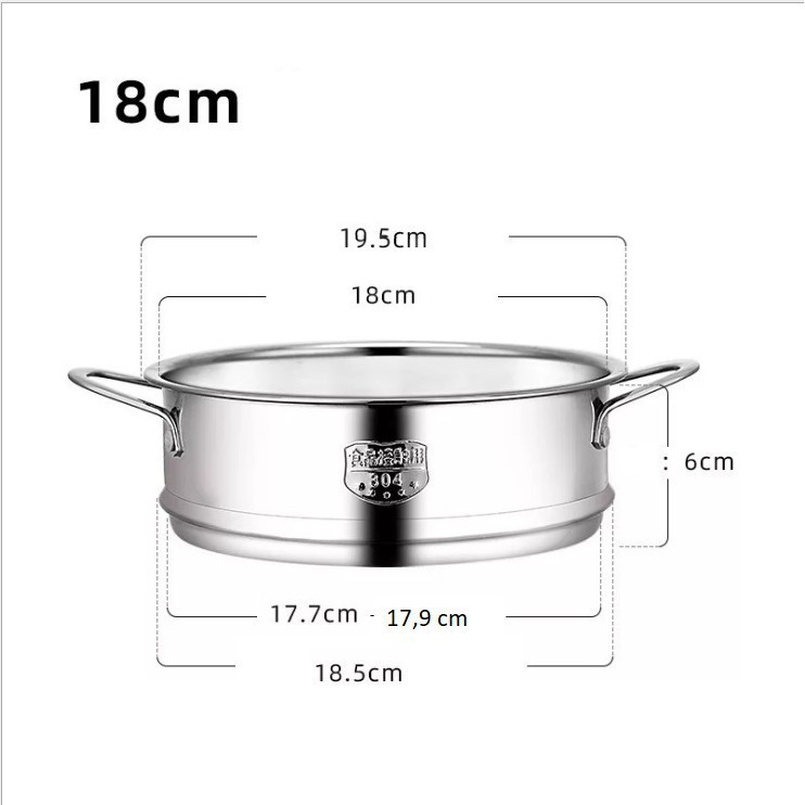 Xửng hấp vỉ hấp đồ ăn dặm cho bé, cho gia đình bằng inox  size 16 &amp; 18cm