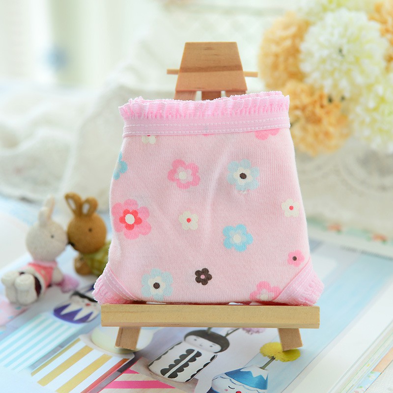 Set 12 quần lót vải Cotton dễ thương cho bé gái