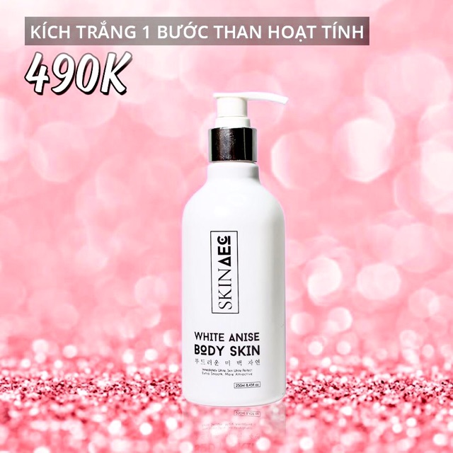 SỮA TẮM Ủ KÍCH TRẮNG THAN HOẠT TÍNH 1 BƯỚC SKINACE WHITE ANISE BODY SKIN | BigBuy360 - bigbuy360.vn