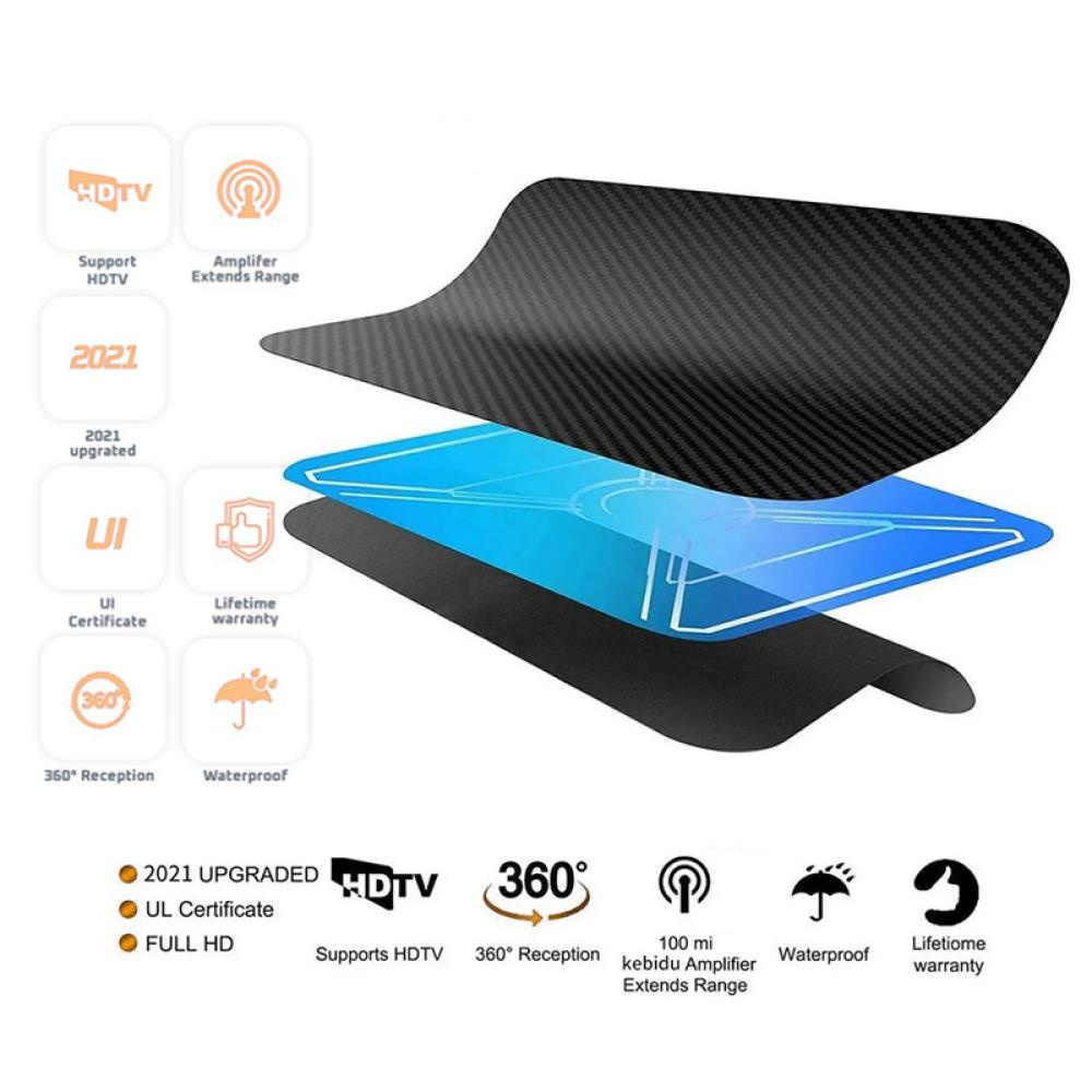 Ăng Ten Khuếch Đại Tín Hiệu Kỹ Thuật Số HDTV Phạm Vi 800 Dặm 4K 1080P D7I5 Và Phụ Kiện