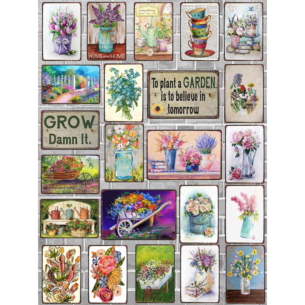 Tấm kim loại gắn tường trang trí họa tiết hoa đa dạng