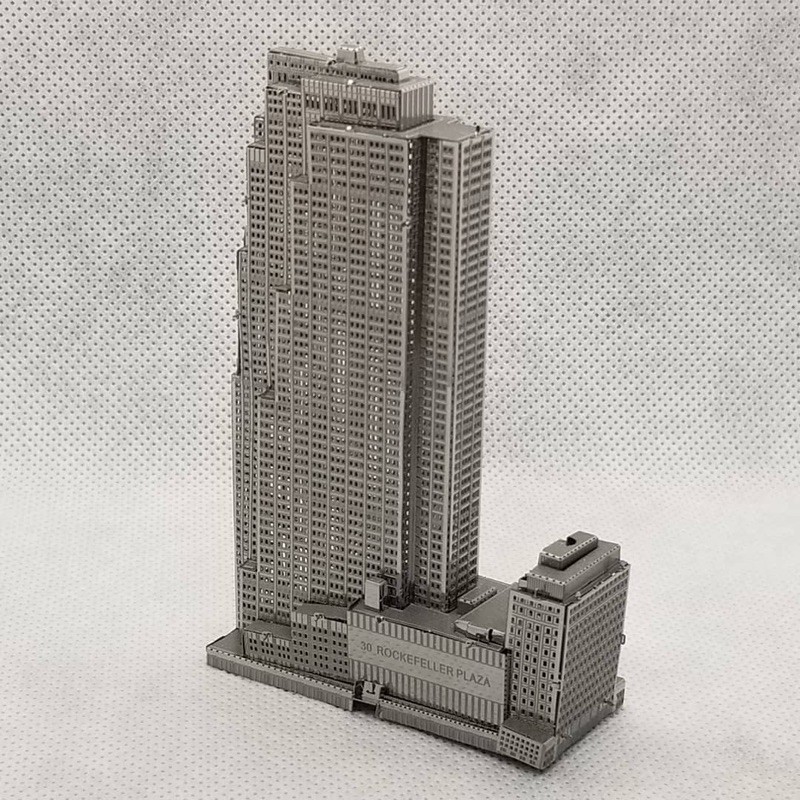 [Mã TOYDEC hoàn 20K xu đơn 50K] Mô Hình Lắp Ráp 3D Kim Loại Trung Tâm Thương Mại Rockefeller Plaza [Chưa Lắp]