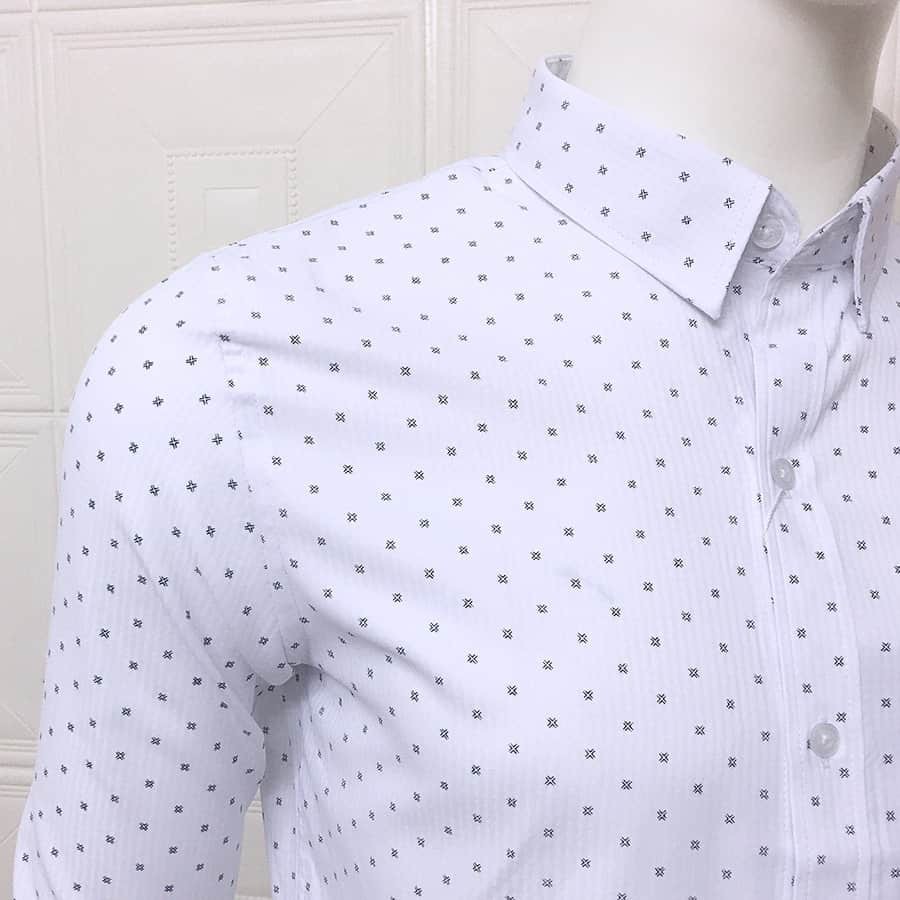 Áo sơ mi nam dài tay cao cấp Họa tiết chấm bi , chất cotton phong cách lịch lãm công sở(SMK) | BigBuy360 - bigbuy360.vn