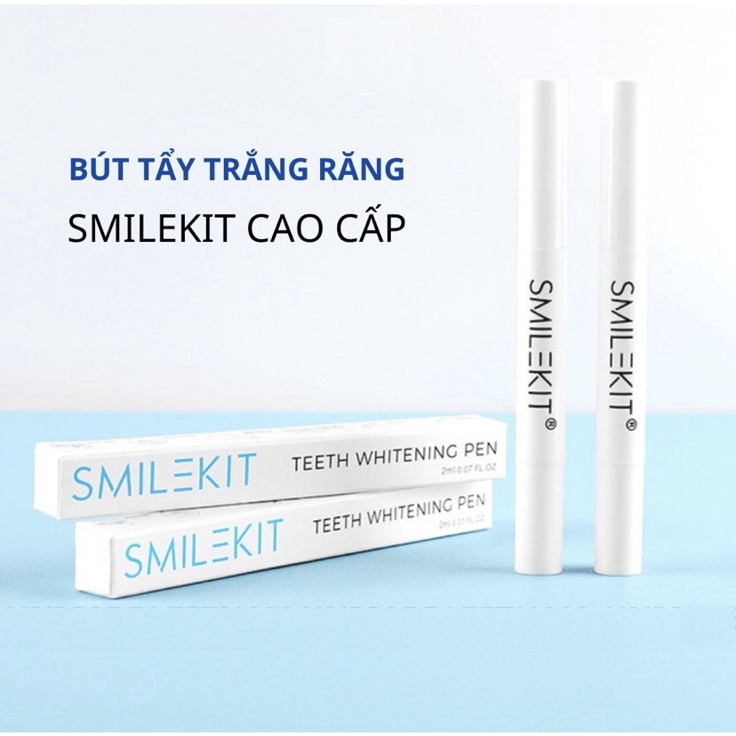 Bút gel làm trắng răng SMILEKIT - Bút tẩy trắng răng cao cấp thương hiệu USA - Hỗ trợ trắng răng nhanh chóng, an toàn