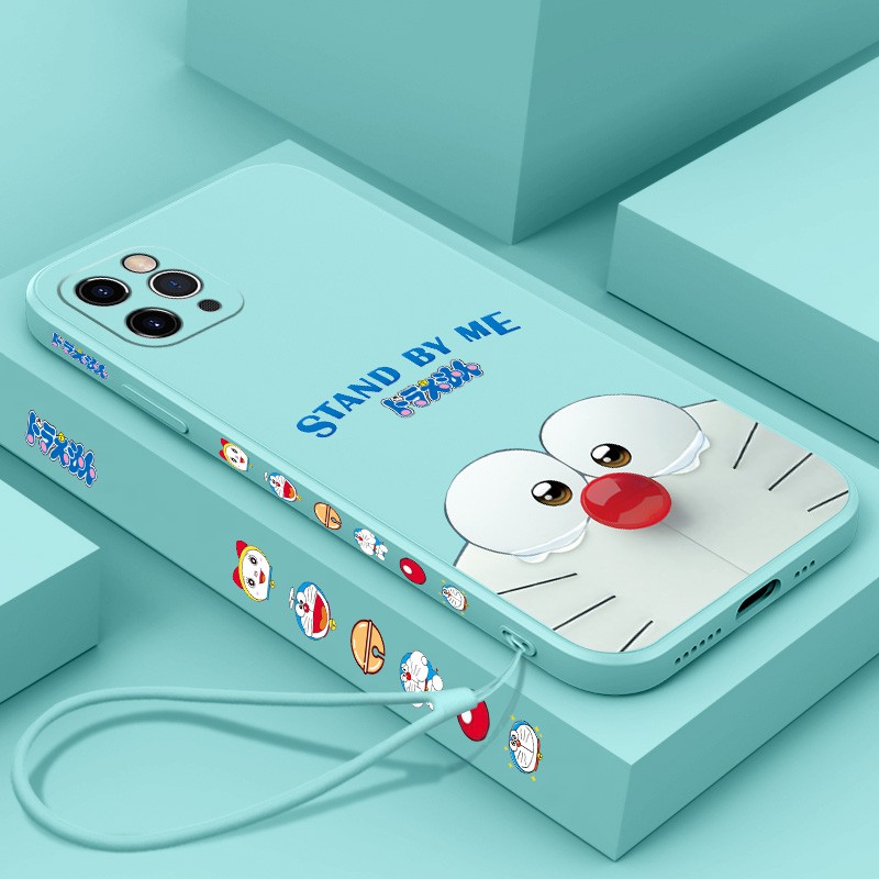 Ốp lưng iphone Ốp iPhone Dây buộc Doraemon Case IPHONE13 6/6plus/6s/6splus/7/7plus/8/8plus/x/xr/xs/11/12/pro/max