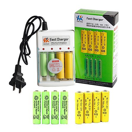 [ Siêu rẻ ] Combo 4 Pin sạc AA 5V-700mAh sạc lại được